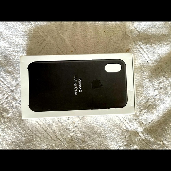 iPhone X leather case by Apple with box
